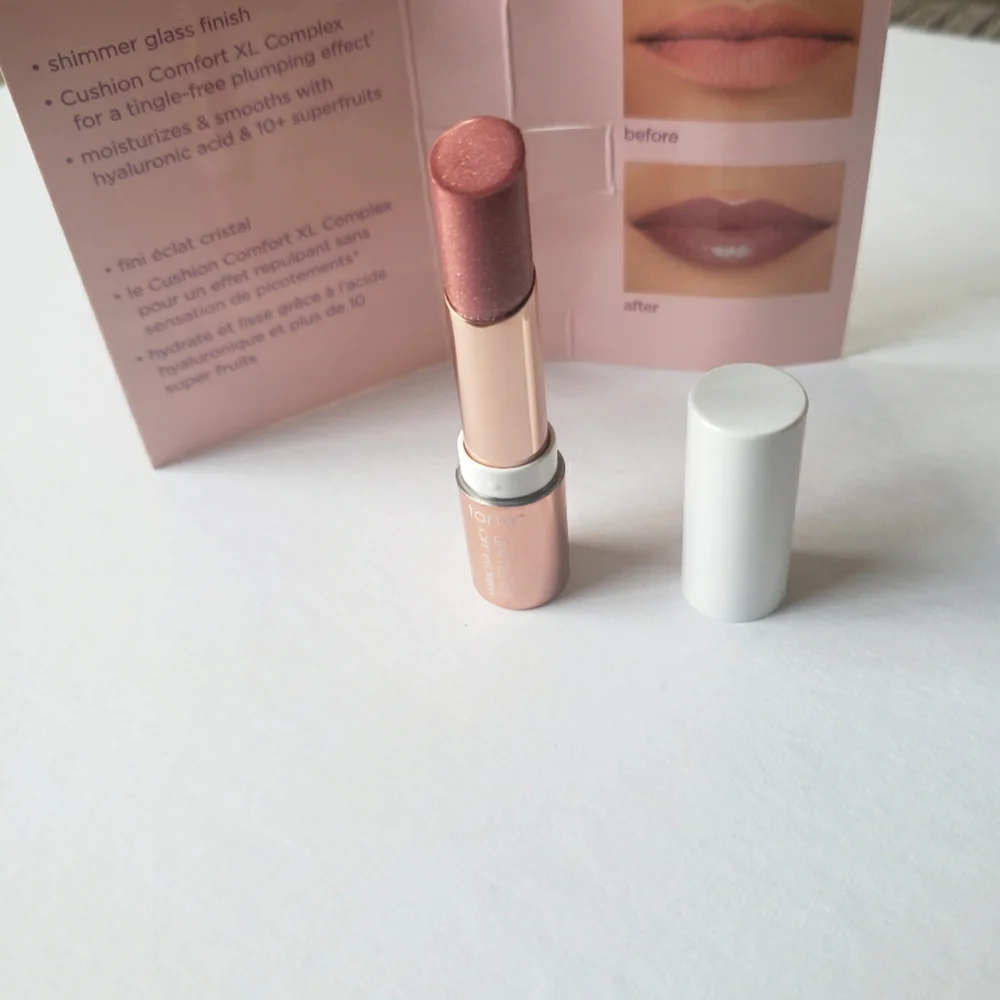 Tarte Maracuja Juicy Lip Plump Shimmer Glass In Rose Pink Mini Size NWT